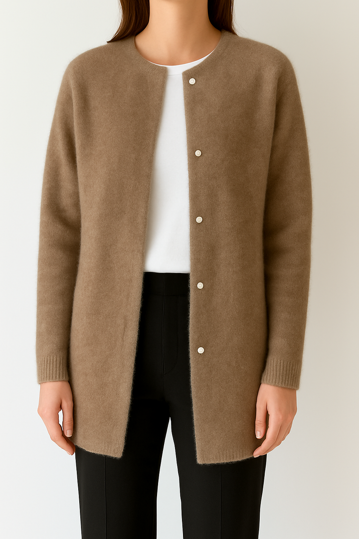 Klára – Prodlužený měkký pletený kardigan