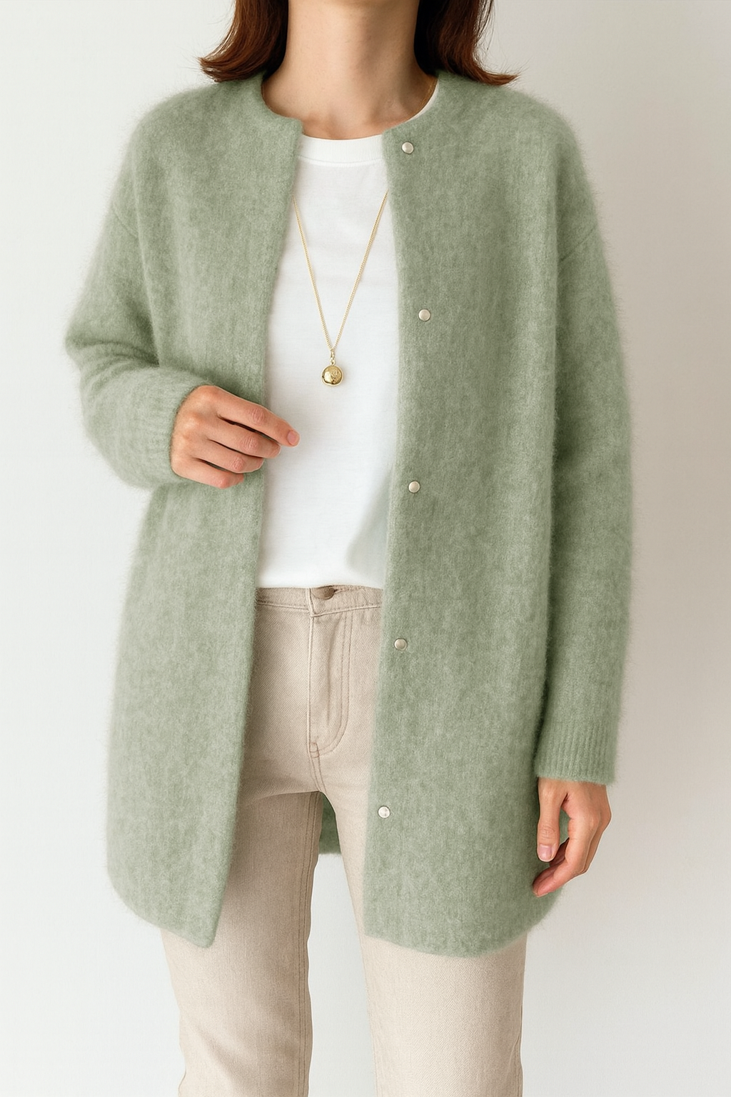 Klára – Prodlužený měkký pletený kardigan