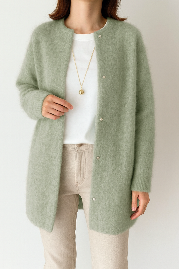 Klára – Prodlužený měkký pletený kardigan