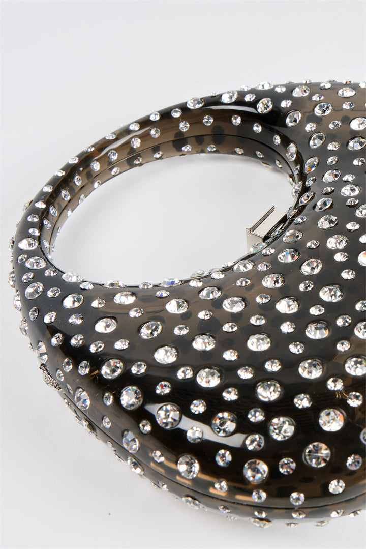 Barbora – Hnědá kabelka s třpytivými kamínky