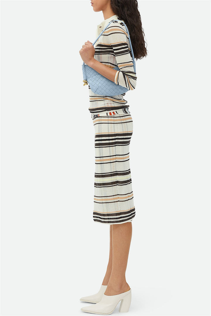 Tereza – Pletená kabelka v světle modré barvě