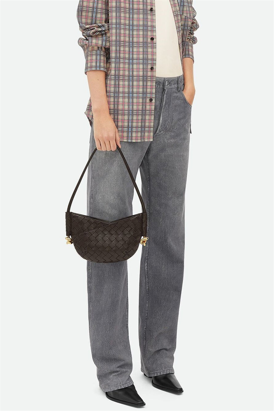 Petra – Černá pletená kabelka přes rameno