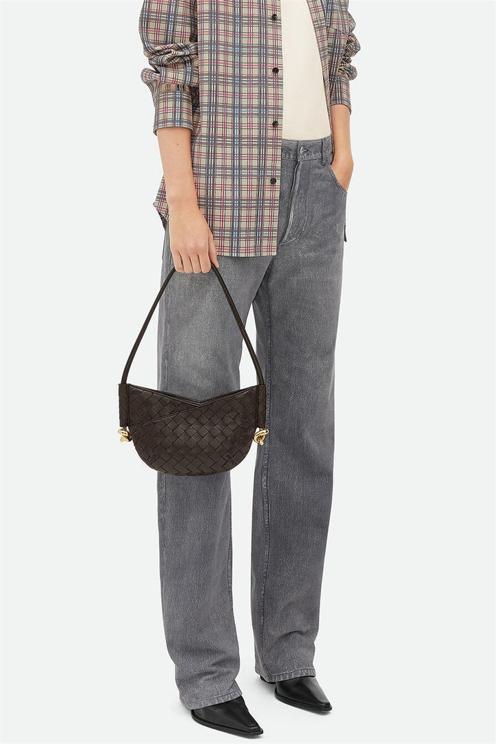 Petra – Černá pletená kabelka přes rameno