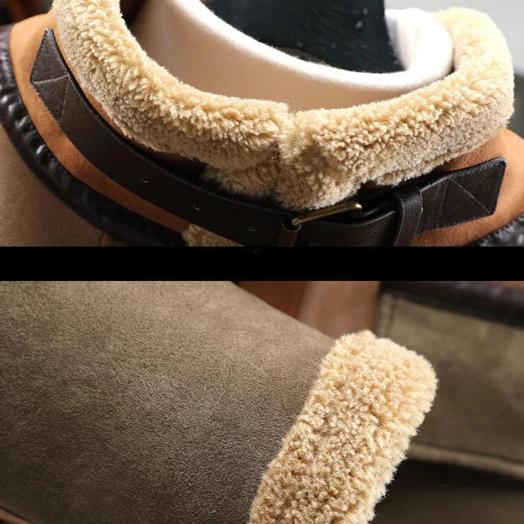 Radovan – Zimní bunda z umělé kožešiny v hnědých tónech