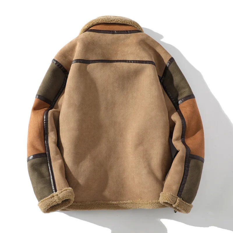 Radovan – Zimní bunda z umělé kožešiny v hnědých tónech