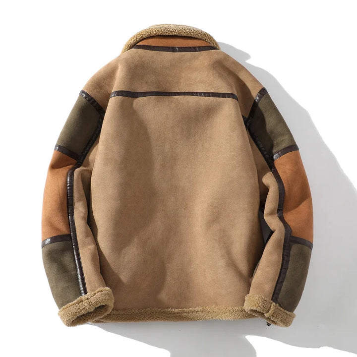 Radovan – Zimní bunda z umělé kožešiny v hnědých tónech