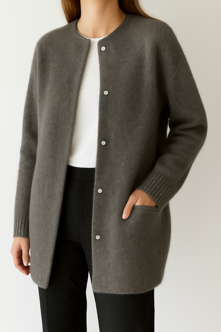 Klára – Prodlužený měkký pletený kardigan