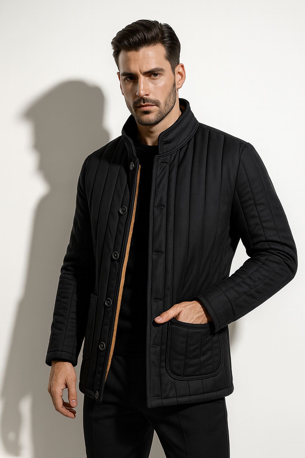 Lukáš – Prošívaný kabát v elegantním střihu